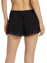 Imagine Stretch Jersey Lace-Trim Lounge Shorts