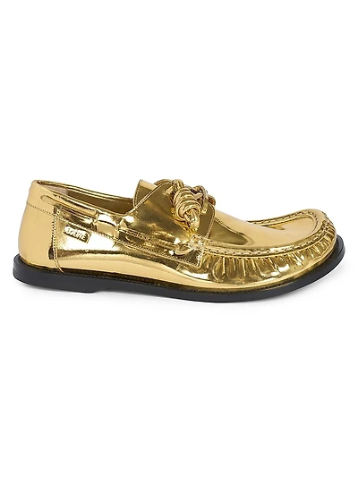 Campo Metallic Leather Boat Shoes
