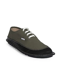 Bay Canvas & Leather Low-Top Sneakers