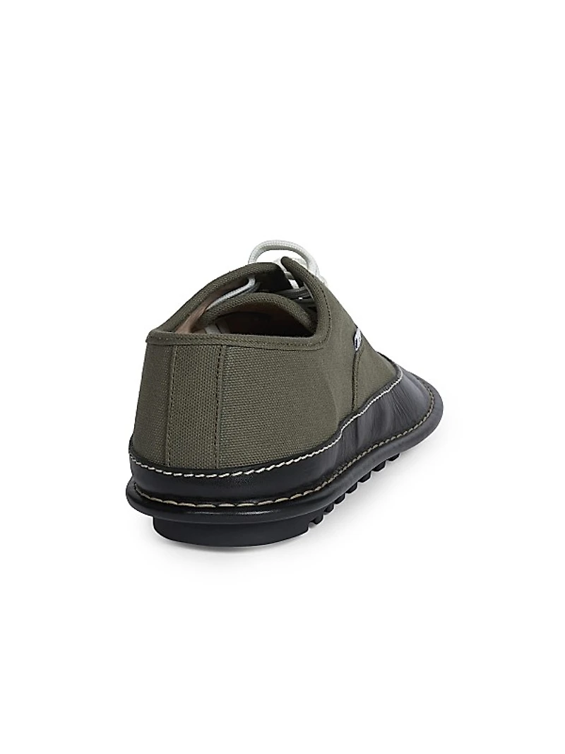 Bay Canvas & Leather Low-Top Sneakers