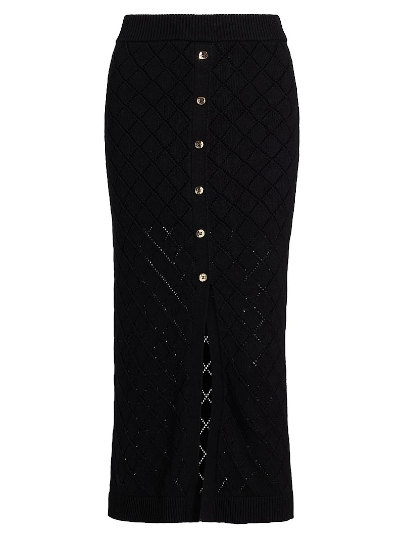 Mia Pointelle Midi-Skirt