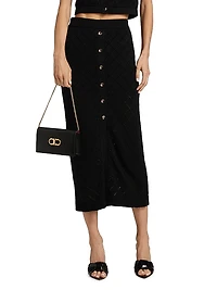 Mia Pointelle Midi-Skirt