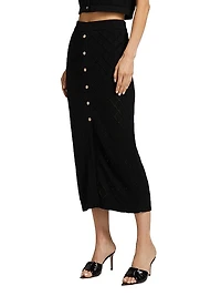 Mia Pointelle Midi-Skirt