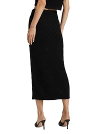 Mia Pointelle Midi-Skirt