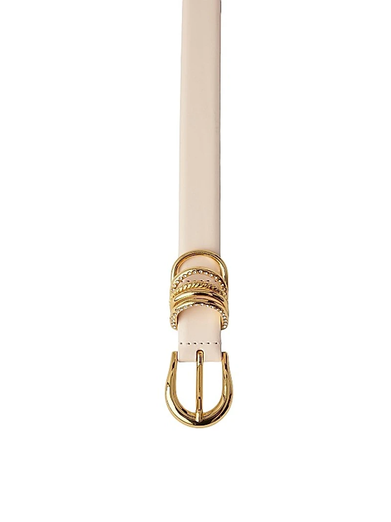Hollyhock Jewel Leather Belt