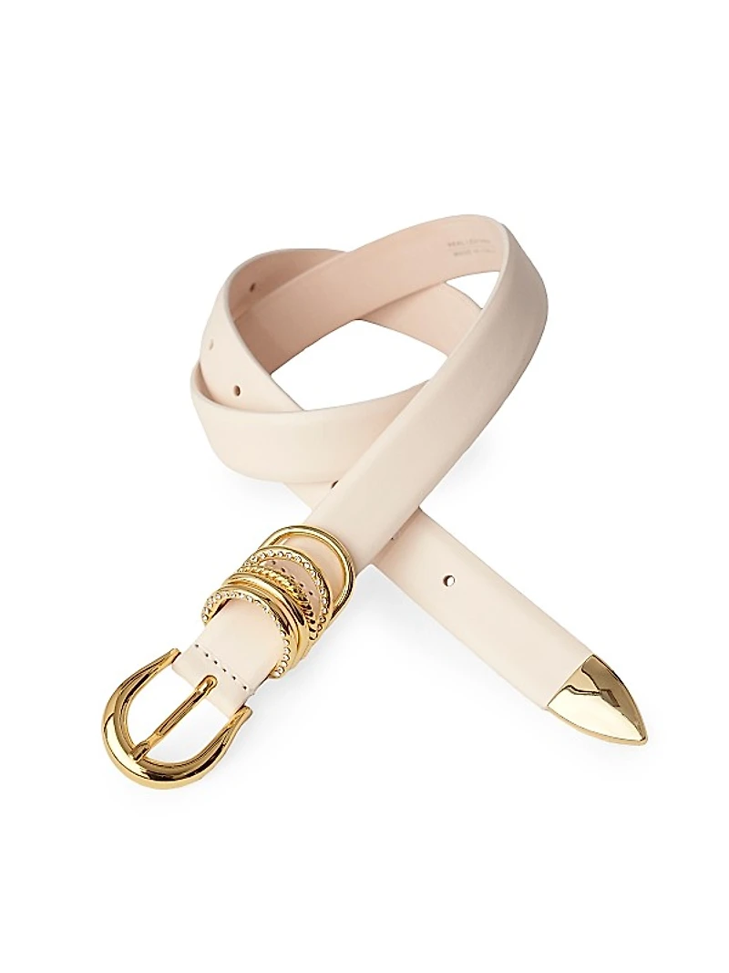 Hollyhock Jewel Leather Belt