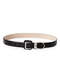 Jolinard Croc-Embossed Leather Belt