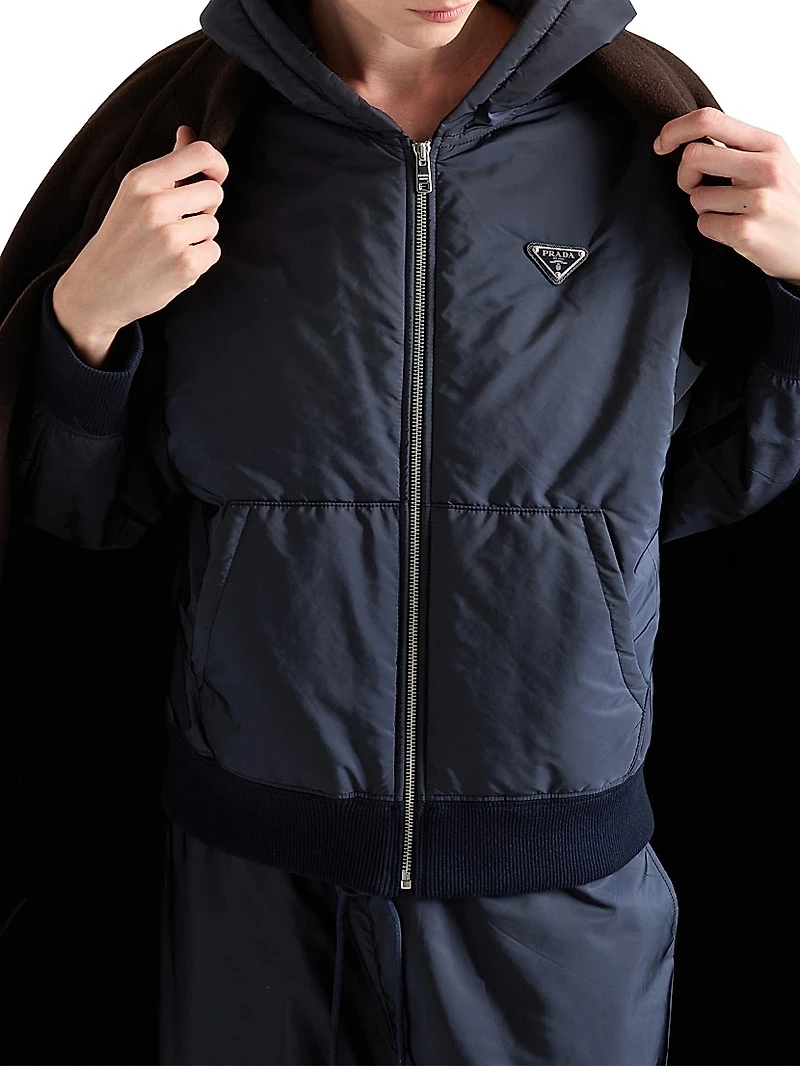 Lightweight Hooded Re-Nylon Blouson Jacket