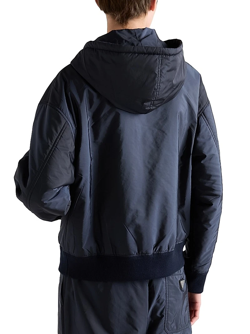 Lightweight Hooded Re-Nylon Blouson Jacket