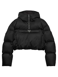 Re-Nylon Cropped Down Jacket