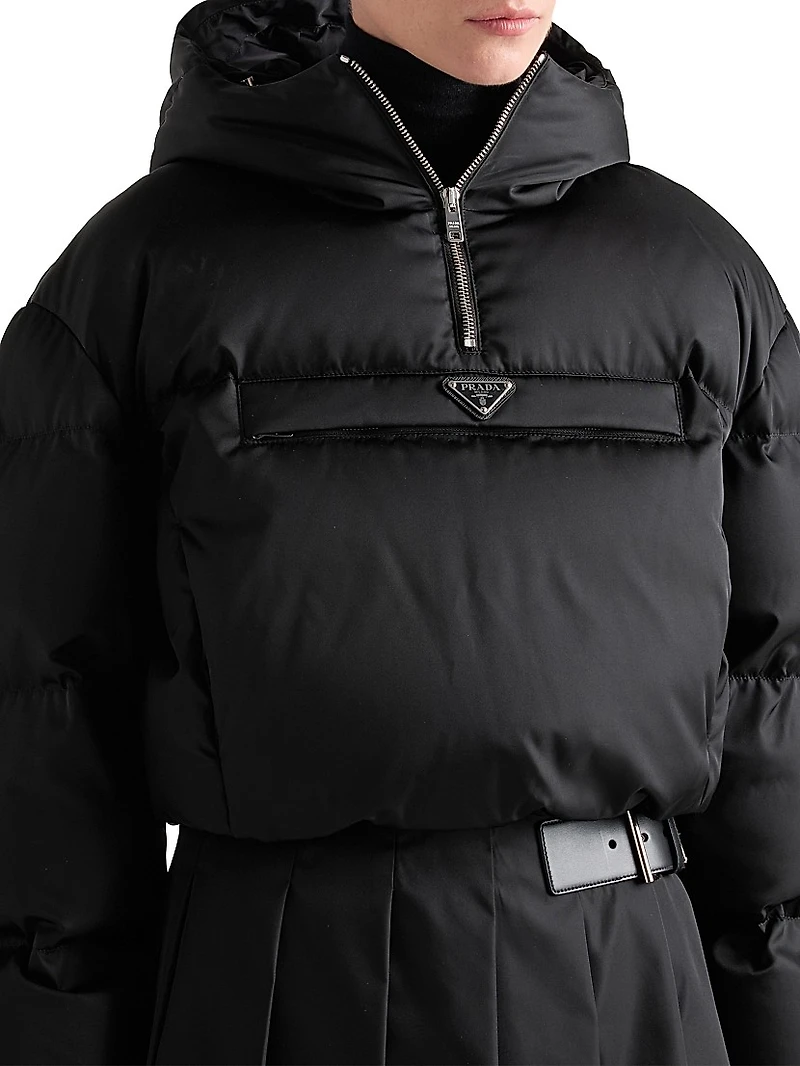 Re-Nylon Cropped Down Jacket