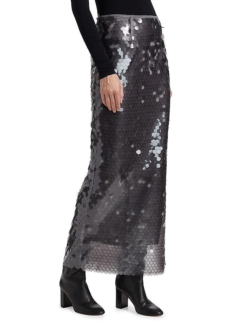 Clara Sequined Midi-Skirt