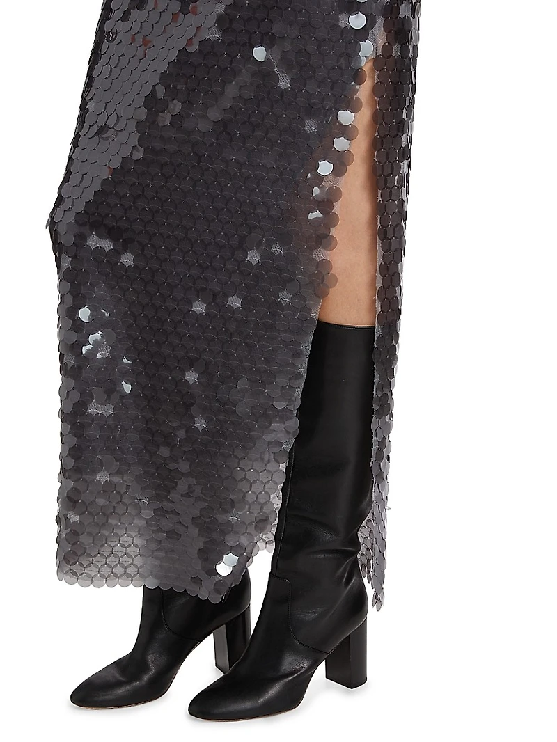 Clara Sequined Midi-Skirt