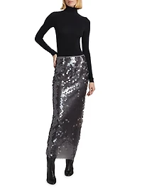 Clara Sequined Midi-Skirt