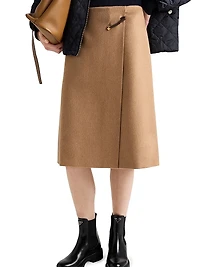 Camel Hair Midi Skirt