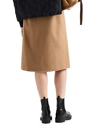 Camel Hair Midi Skirt