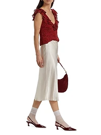 Cala Floral Georgette Ruffle Top