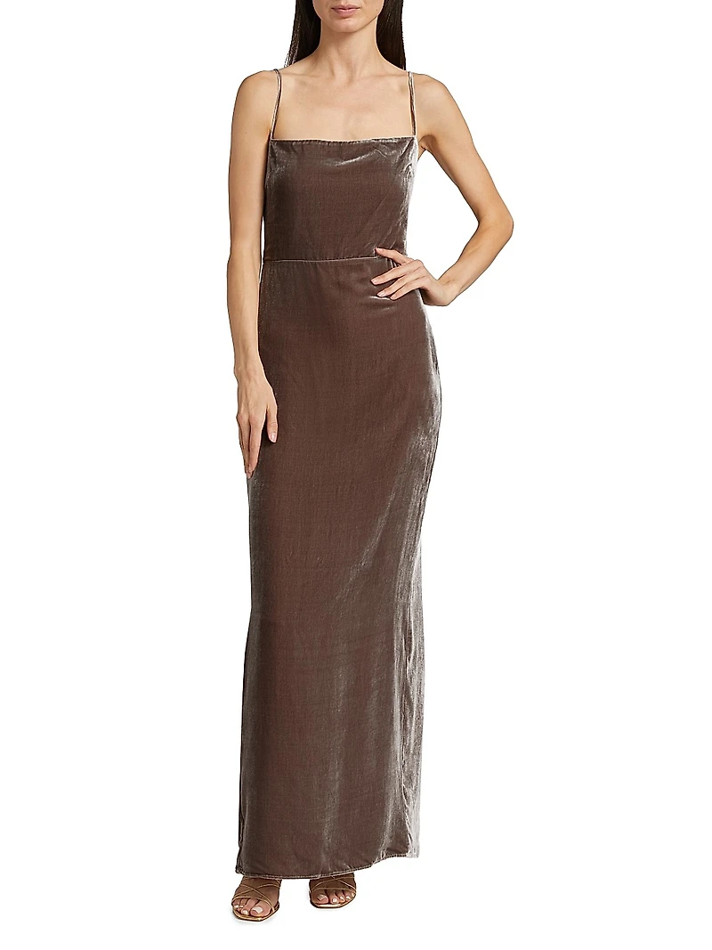 Frankie Velvet Maxi Slipdress