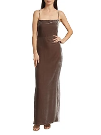 Frankie Velvet Maxi Slipdress