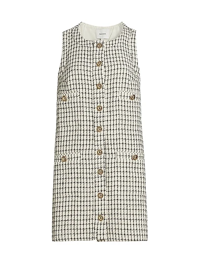 Tropez Plaid Sleeveless Minidress