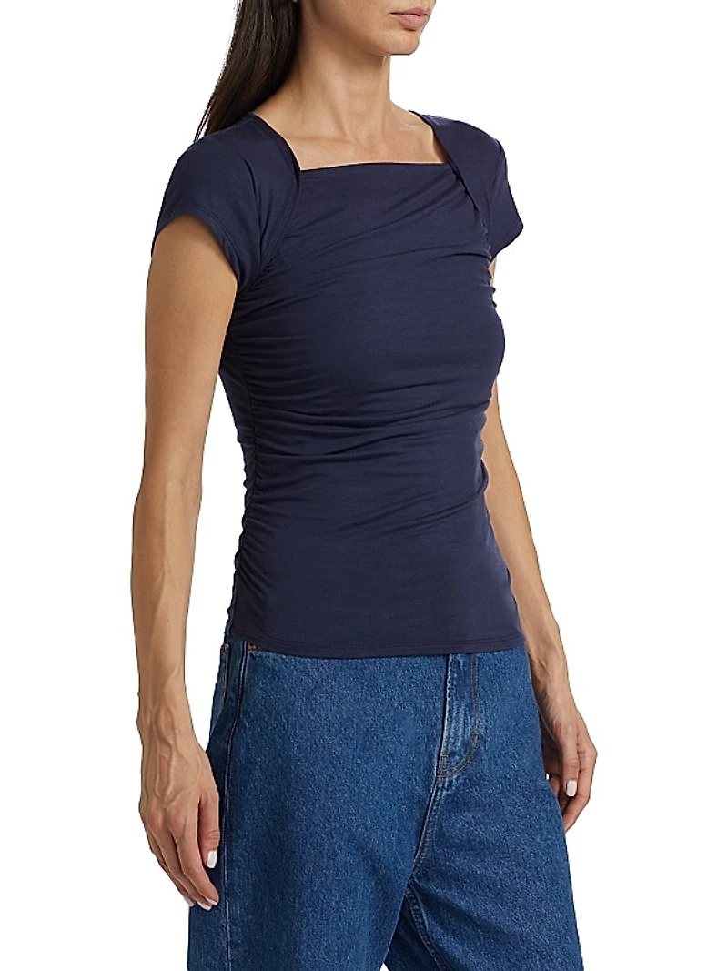 Addison Ruched Knit Top