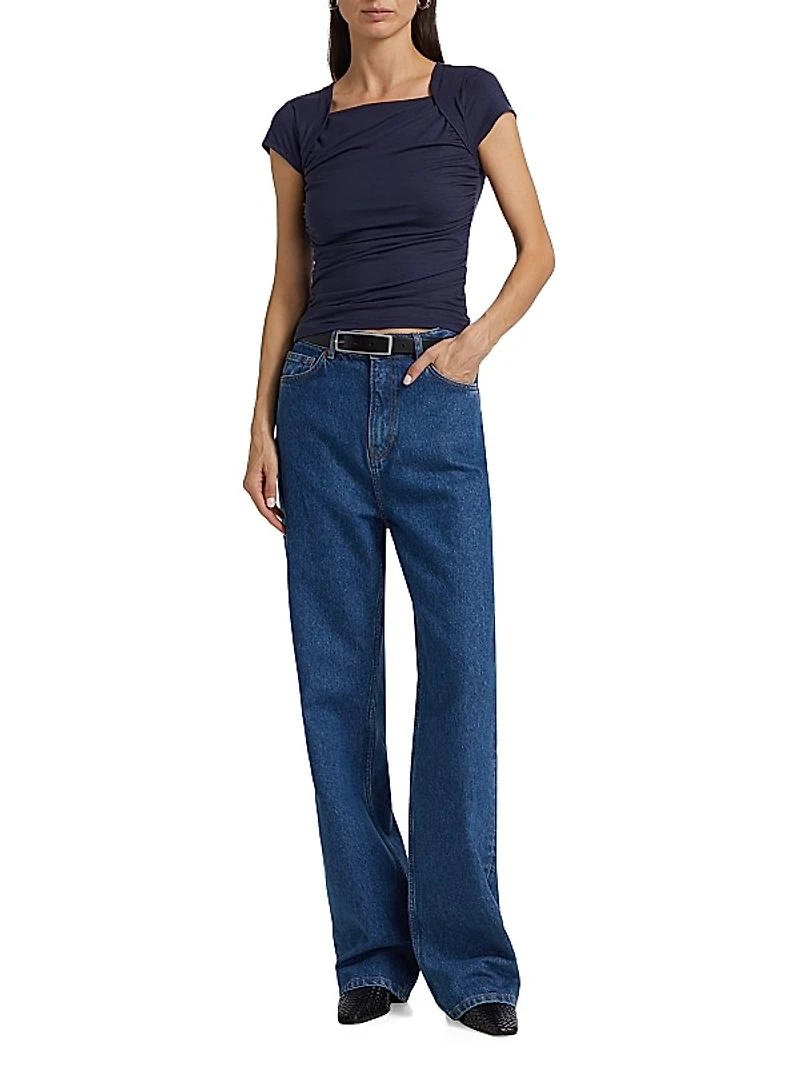 Addison Ruched Knit Top