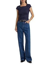 Addison Ruched Knit Top