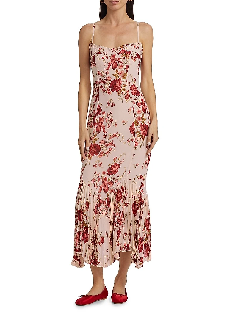 Aiko Rose Georgette Maxi Dress