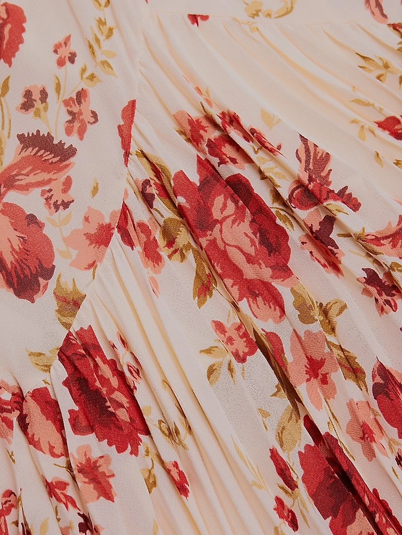 Aiko Rose Georgette Maxi Dress