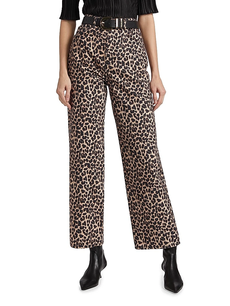 Cary Leopard High-Rise Pants