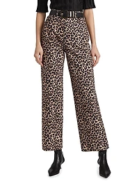 Cary Leopard High-Rise Pants