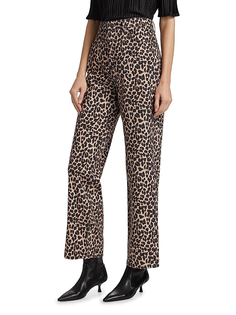 Cary Leopard High-Rise Pants