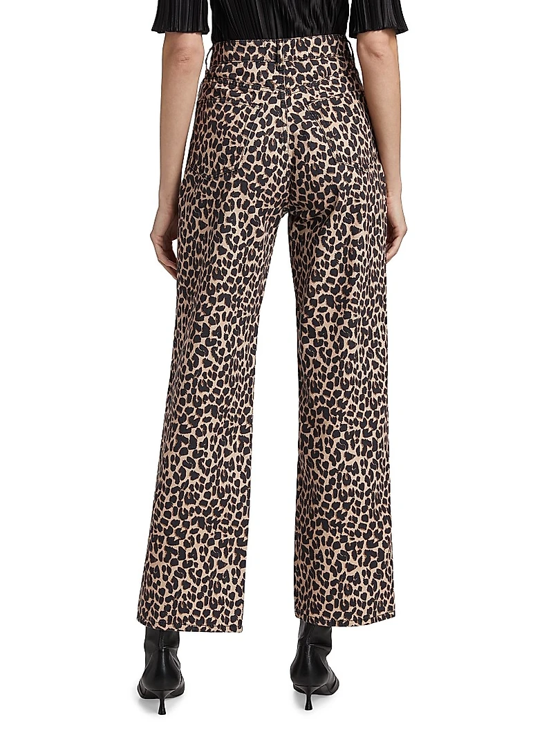 Cary Leopard High-Rise Pants