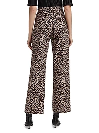 Cary Leopard High-Rise Pants