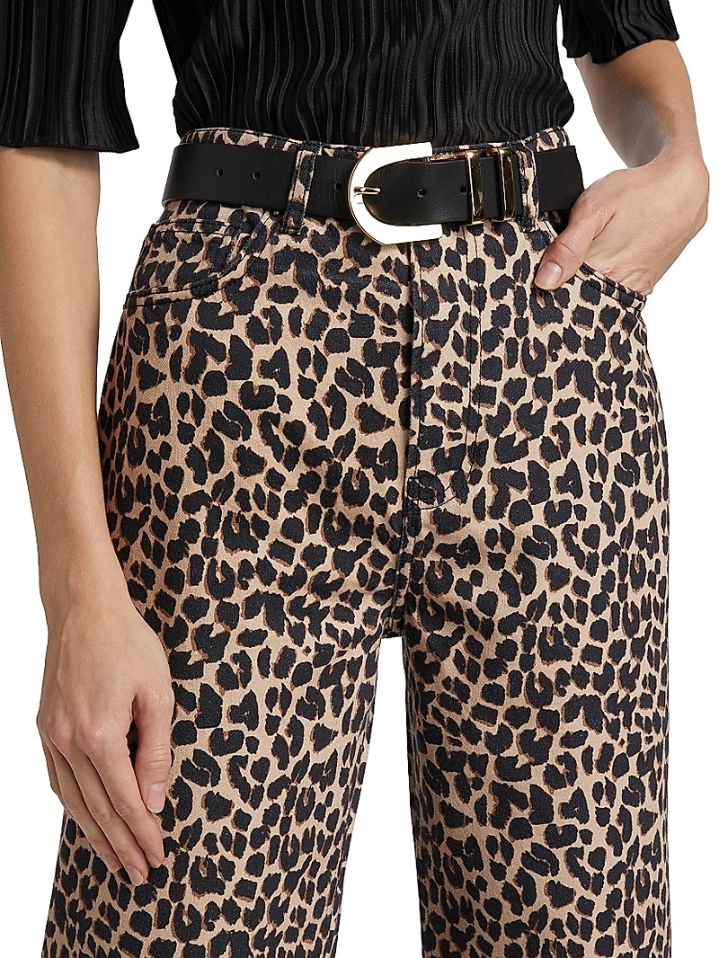 Cary Leopard High-Rise Pants