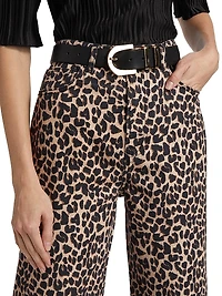 Cary Leopard High-Rise Pants