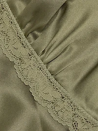 Aliceyn Lace-Trim Silk Top