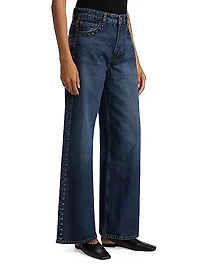 Cary Studded High-Rise Slouchy Jeans