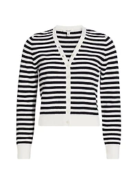 Santina Striped V-Neck Cardigan
