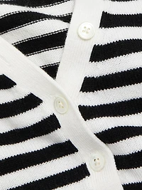 Santina Striped V-Neck Cardigan