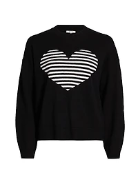 Layton Love Striped Heart Sweater