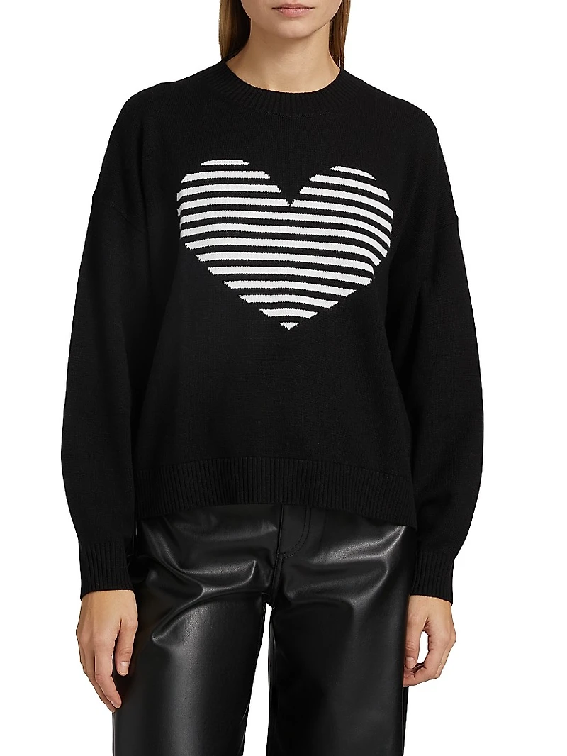 Layton Love Striped Heart Sweater