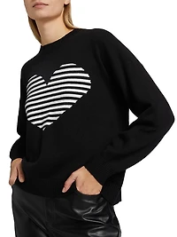 Layton Love Striped Heart Sweater
