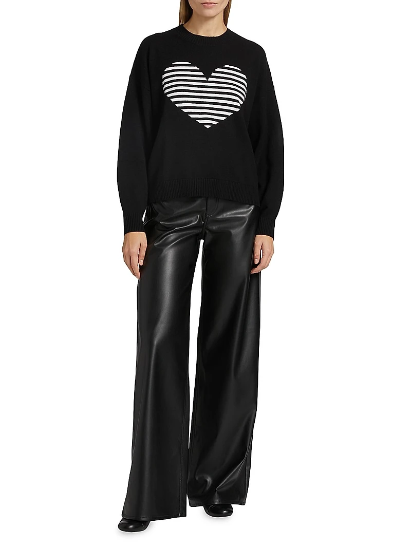 Layton Love Striped Heart Sweater