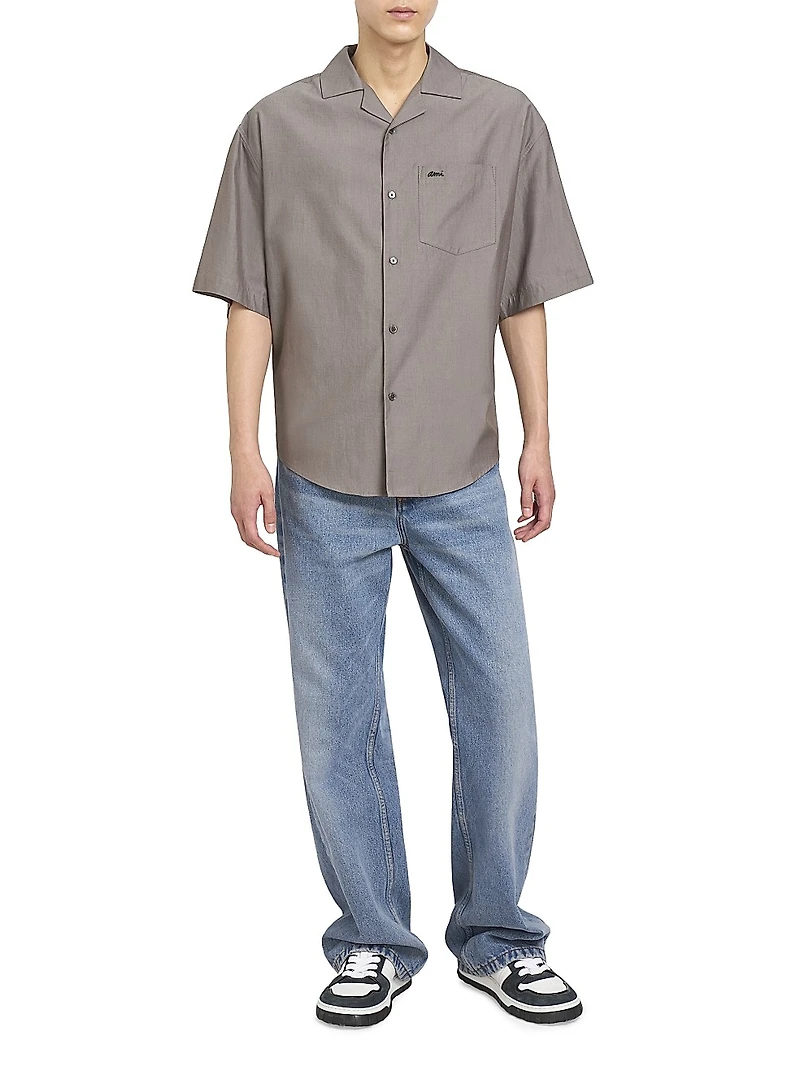 Logo Cotton Boxy Shirt