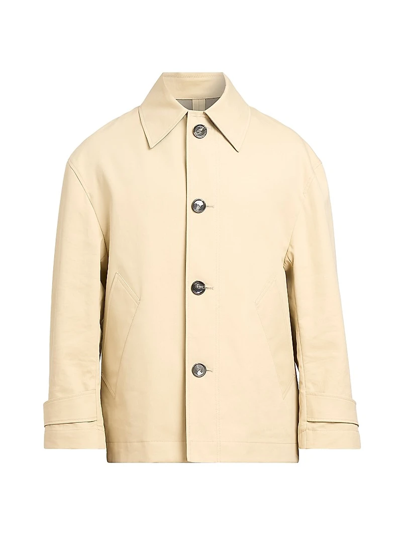 Cotton Button-Front Jacket