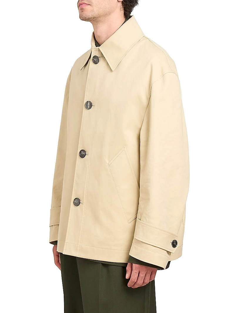 Cotton Button-Front Jacket