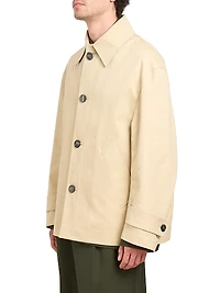 Cotton Button-Front Jacket