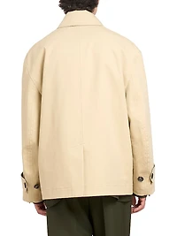 Cotton Button-Front Jacket