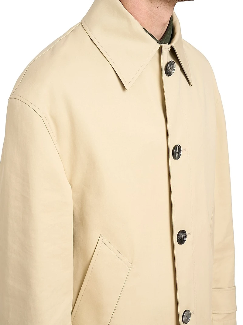 Cotton Button-Front Jacket